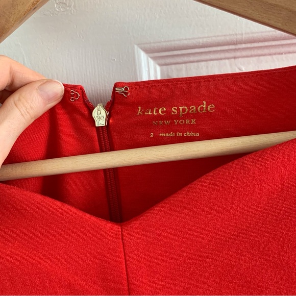 kate spade sweetheart neckline ponte dress size 2 - Picture 3 of 6